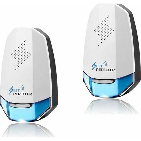RéPulsif Ultrasons Anti Moustique, Prise Ultrasons Rongeurs Souris Et Rats 2 PACK Appareil Ultrason Electrique Appareil Anti Mouche Bleu LumièRe Anti Moustique Insectes Fourmi Araignée 100% sûr (1/5)