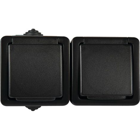 enchufe doble mural Kanlux tekno 16 A IP54