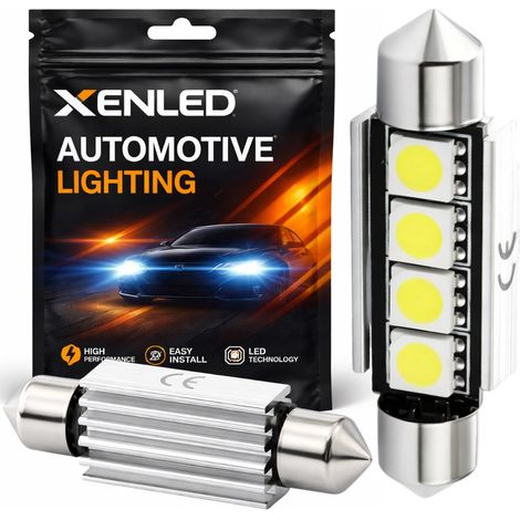 Pack 2 x LED Navette FX Racing C10 42mm 4 SMD DISSIPATOR CANBUS - Navette 42mm - C10W 12V (1/5)
