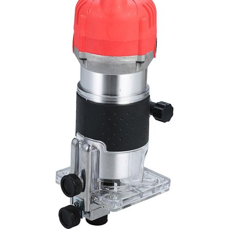 220V 800W Oberfräse 30000 U/min mit transparenter Grundplatte und Kantenanschlag für Holz- und Laminatbearbeitung