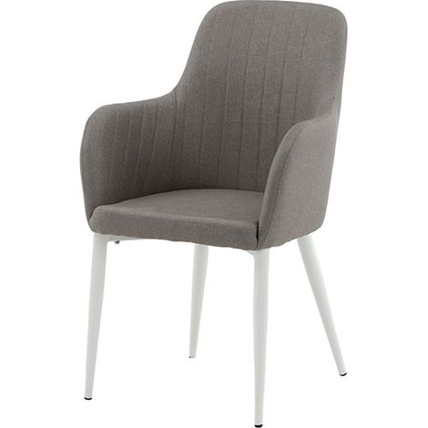 Comfort chaise de salle à manger avec accoudoirs gris. (1/4)