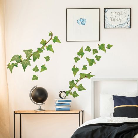 Sticker décoratif, photo de lierre grimpant déco nature, 68 cm X 24 cm (1/3)