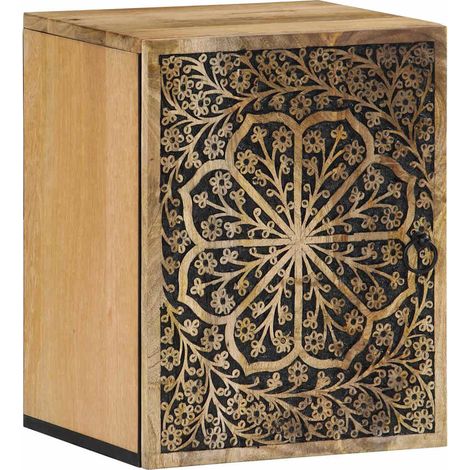Bad-Wandschrank 38x33x48 cm Massivholz Mango