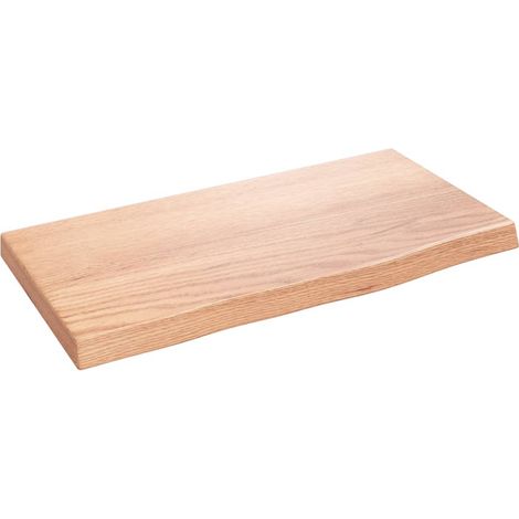 Étagère murale Étagère flottante marron clair 40x20x2 cm bois chêne massif traité (1/5)