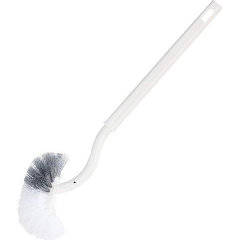 Brosse Pour Cuvette De Toilette - Tête Courbée En C - Manche Allongé - Poils Rigides - Pour Nettoyage Profond - 1 Pièce