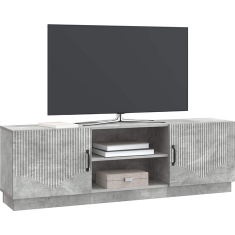 Maison Exclusive - Meuble TV Gris béton 150 x 31 x 47 cm Bois d'ingénierie