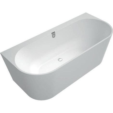 V&B Rückwandbadewanne OBERON 2.0 m Schü i Wannenfarbe 180x80 stone white