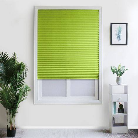 Store Vénitien Plissé - 90 cm x 150 cm - Pour Fenêtre - Obscurcissant - Filtrant Lumière - 1 Pièce (1/5)