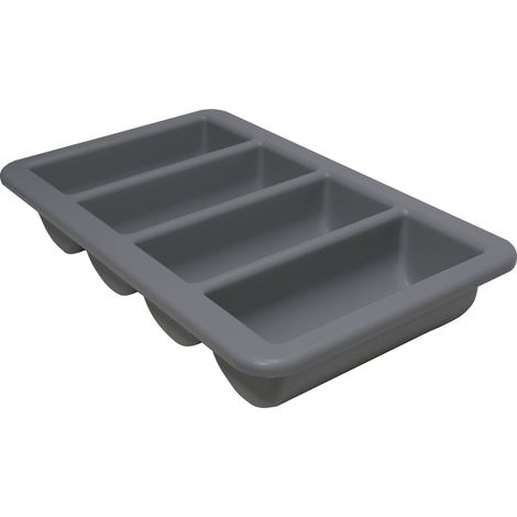 PORTACUBIERTOS PROFESIONAL PP 4 CAVIDADES GRIS