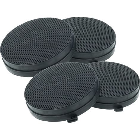 vhbw 4x Filtres à charbon actif compatible avec Falmec POLARLIT 30 hotte aspirante - 16,8 cm