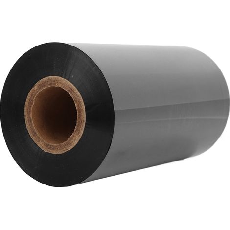 Ruban de transfert thermique en résine noire, antistatique, résistant à l'usure, impression transparente, ruban de cire amélioré pour codes-barres, 110 mm x 300 m (1/5)