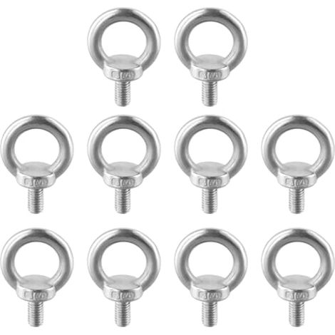 Boulons à œillet à vis M5, boulons à œillet de levage en acier inoxydable 304 pour équipements de levage d'ingénierie (M5X10) (1/5)