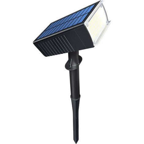Le jardin solaire extérieur allume la lampe de pelouse alimentée par piquet de sol lumière murale de paysage tête rotative à 90 ° IP65 étanche pour les Yards (1/4)