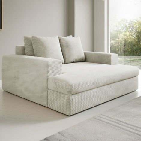 2-Sitzer-Sofa Comazzo, abnehmbare Kissen, Armlehnen, Sitzplätze 2, 162x167x86h cm, Cremeweiß (1/5)