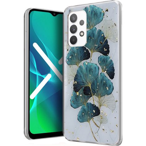 Goldene Glam-Hülle für Samsung Galaxy A13 4G, Ginkgoblatt (1/3)