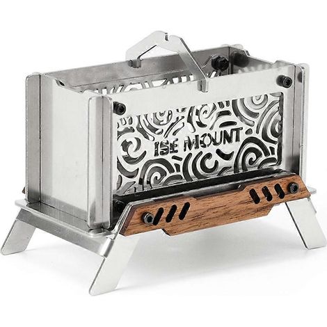 Réchaud à charbon ISE MOUNT Mini, support en acier inoxydable pour réchaud de camping à bois, décoration de bureau, brûleur d'encens, réchaud d'aromathérapie (1/5)