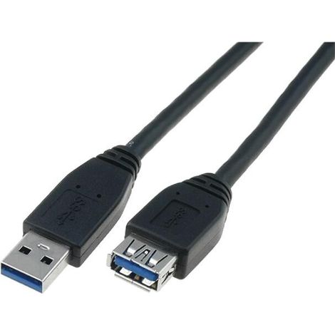 Rallonge USB 3.0 A Male vers A Femelle 1.8m noir