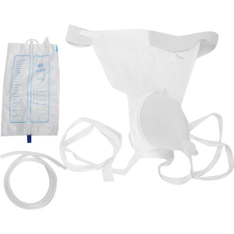 Sac collecteur d'urine en silicone réutilisable, entonnoir urinaire respirant pour personnes âgées, usage domestique (1/5)