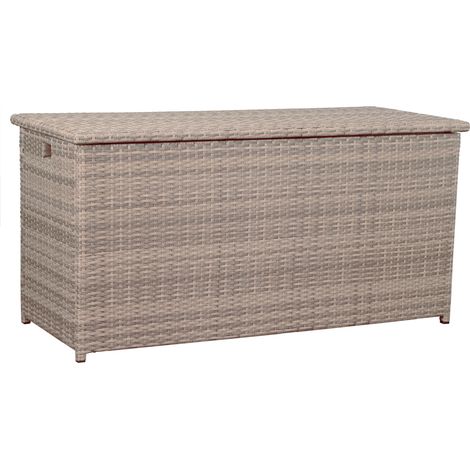 deVries Kissenbox ""MONTANA"" Aluminium-Gestell Box für Kissen grau 145x58x73 cm
