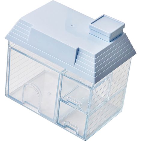 Boîte de Rangement de Bureau Design Maison Innovant, Organisateur Multifonction pour Fournitures et Maquillage, Plastique de Haute Qualité Bleu pour Filles Chambre (1/5)