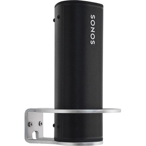 Kompatibel mit Sonos Roam Holder Wandhalterung, Sonos Roam Standhalterung Zubehör mit integriertem Kabelmanagement, Lautsprecherzubehör Rack (Sonos Roam, Schwarz) 2 Stück (1/5)