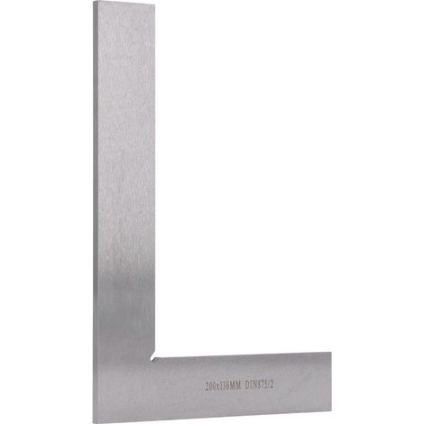 Équerre de mécanicien 200x130mm 90° précision élevée acier carbone outil de contrôle ergonomique (1/5)