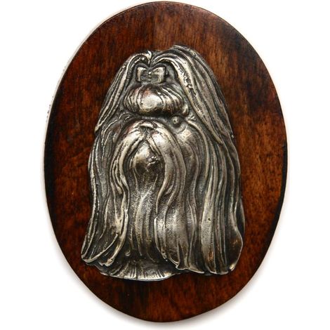 Shih Tzu, Shi tsu, Shi-Tzu, Szi-cu, Szitzu I - spilla per esposizione canina, fermaglio per numero di partenza, distintivo per cani di Art-Dog (1/4)