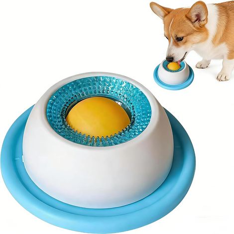 Balle à Lécher pour Chien,Bol À Lécher pour Chien À Alimentation Lente,Bol de Léchage avec Balle Rotative,Jouet De Léchage pour Chien Et Chat,Sphère à lécher pour Chiens et Chats (1/5)