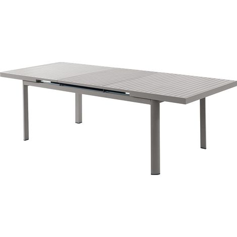 Tavolo da giardino allungabile in alluminio L.180/240 cm Tortora  - NAURU di MYLIA