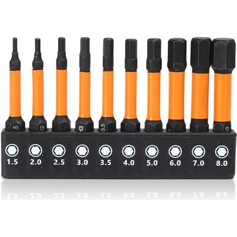 Kit de visseuse à percussion à pointe magnétique (H1,5-H8), couple élevé pour vis fixes, pour bricoleurs (1/5)