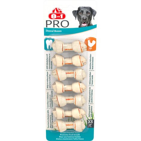 8in1 Kauknochen Delights Pro Dental XS Leckerli Kausnack Hundefutter (1/3)
