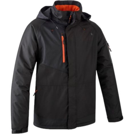 Parka de travail doublée polaire anti-pluie Noir - Coverguard YUZU (taille au choix)  S (1/5)
