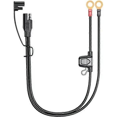 60 cm SAE-Verlängerungskabel-Adapter (SAE auf O-Ringkabelschuh) mit Schnellkupplung und 10-A-Sicherung für Traktoren, Motorräder, Lkw, Pkw und Wohnmobile (JXLGV) (1/4)