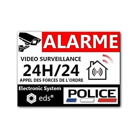Video Surveillance Alarm Stickers Security Home Garage Shop Windows Doors UV Rain Resistant (1/4)