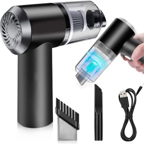 Mini aspirapolvere senza fili per auto e casa, 120 W (nero) (1/5)