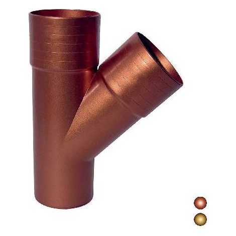 DERIVAZIONE PLUVIALE  45° Misura: Diam. 100 - Rame rosso
