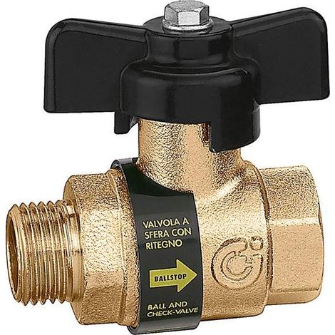 BALLSTOP - Kugelhahn mit eingebautem Rückschlagventil Caleffi 332400 1/2"