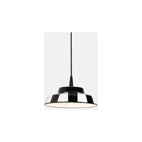 Circus Lampada a Sospensione LED 8W 3000K Ceramica Made in Italy Design Moderno a Righe Diametro 24 cm Altezza Regolabile fino a 300 cm Bianco