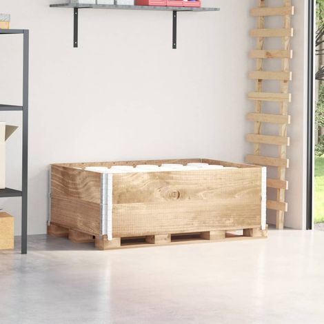 Collares de palets 2 unidades madera maciza de pino 120x80 cm vidaXL