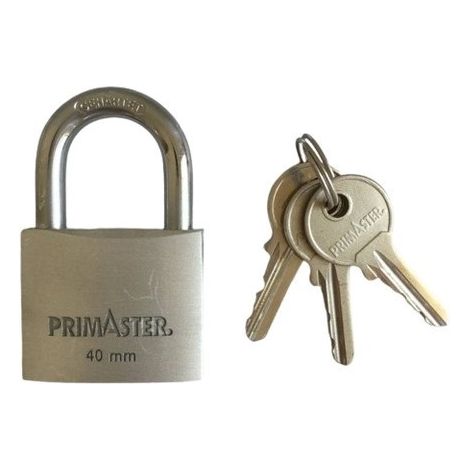 Primaster Vorhängeschloss Aluminium 63 mm inkl. 3 Schlüssel Vorhängeschlösser
