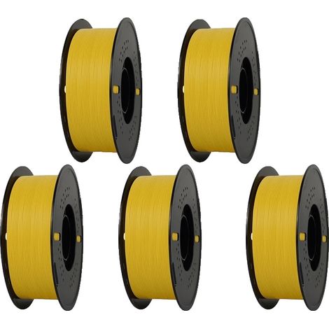 Filamento PLA per stampanti 3D, finitura opaca, anti-groviglio, 5 kg, giallo. (1/2)