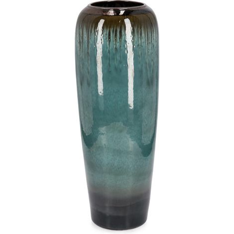 Vaso "Coira" svasato in terracotta smaltata per uso esterno h 72 cm