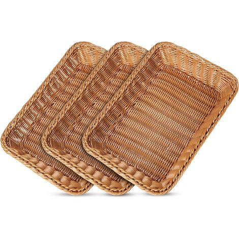 3 Corbeille a Pain,Polypropylène,Rectangulaire,Marron,Cuisine,Salle à Manger (1/5)