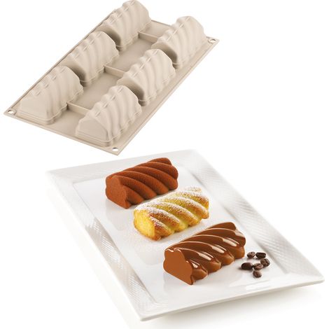 Moule en silicone Silikomart Swing 6 cavités portions individuelles 95 ml (1/3)