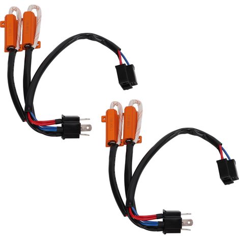2pcs Résistance Anti-Clignotant H4 50W 8Ω, Compatible CANBUS pour Feux LED, Élimination Erreur