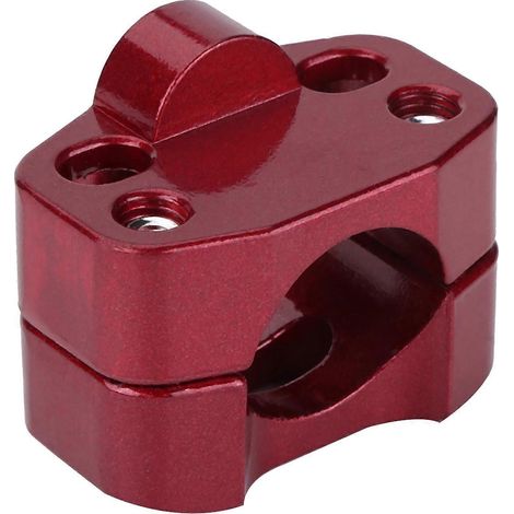 Lenkerklemmung aus Aluminiumlegierung, 28 mm (1 1/8 Zoll), für Motorradlenker, Fatbar-Lenker, Rot