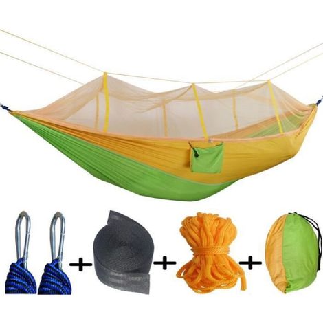 Hamac - - 260x140CM - Nylon ultra léger - Utilisation extérieure - 1 personne (1/4)