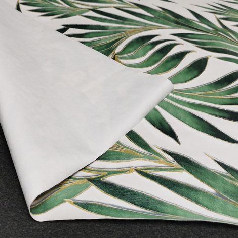 Nappe Toile cirée PVC sur Mesure, Tailles et Motifs au Choix, toile cirée pour Tables intérieures et extérieures - 140 x 080 cm - Utopia Vert.