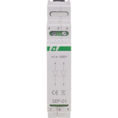 Eingangssignaltrenner SEP-01, 1A 1000V, 1 Modul (1/3)