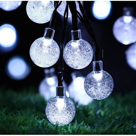 Waterproof outdoor solar string lights, white light, 5 meters long, 20 LEDs (1/5)